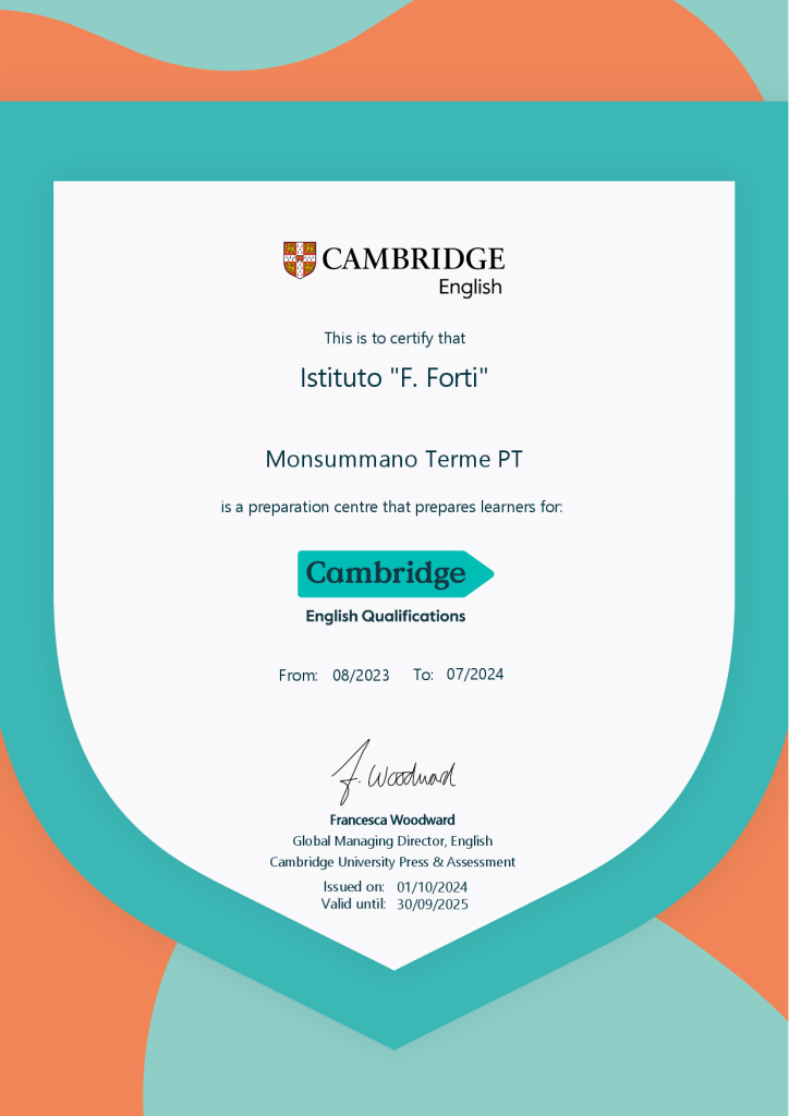 Certificato Cambrige forti